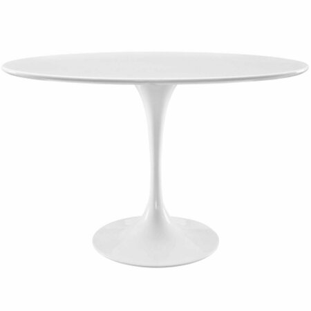 EAST END IMPORTS Lippa 48 in. Oval-Shaped Wood Top Dining Table, White EEI-2017-WHI